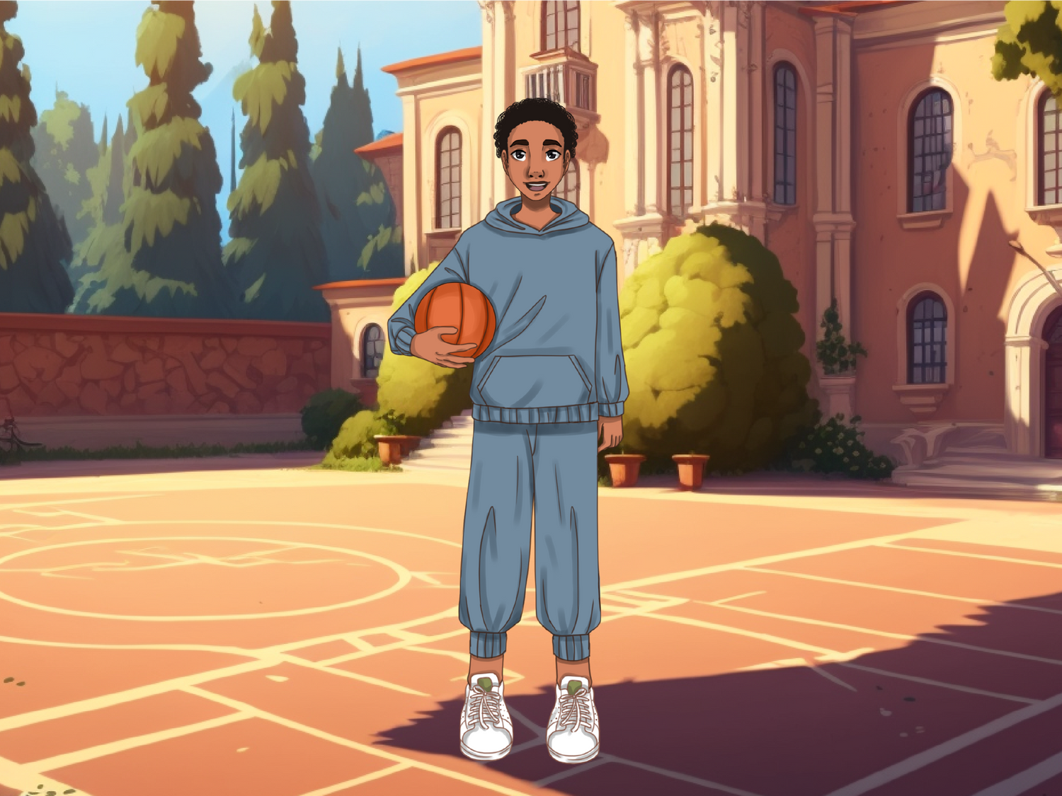 Liam in his basketball outfit