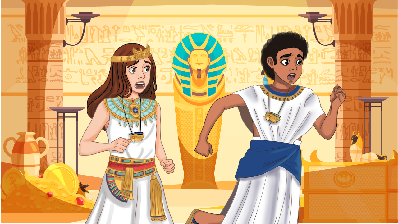 Aria and Liam in The Coded Papryus