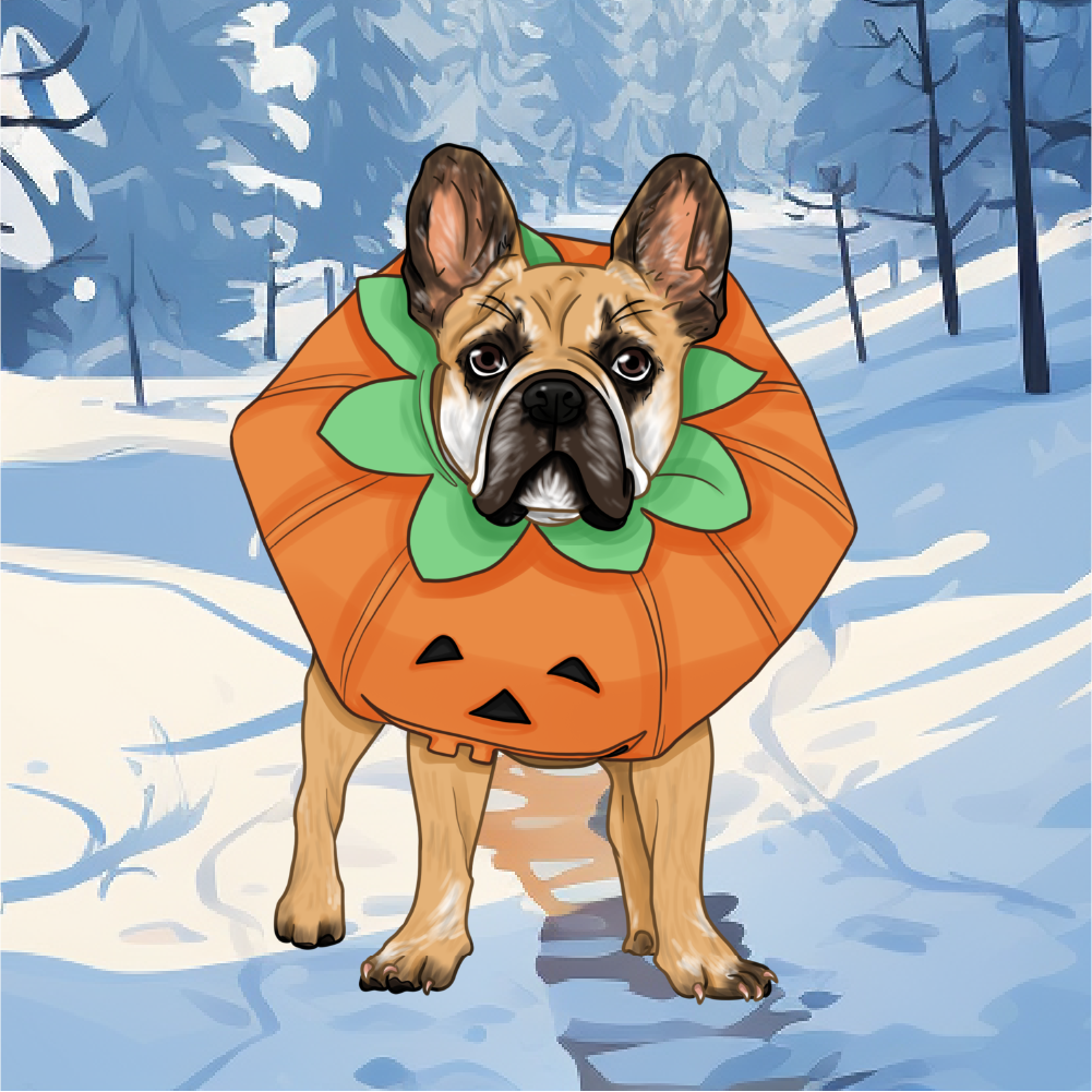 Pippa in her Halloween costume 
