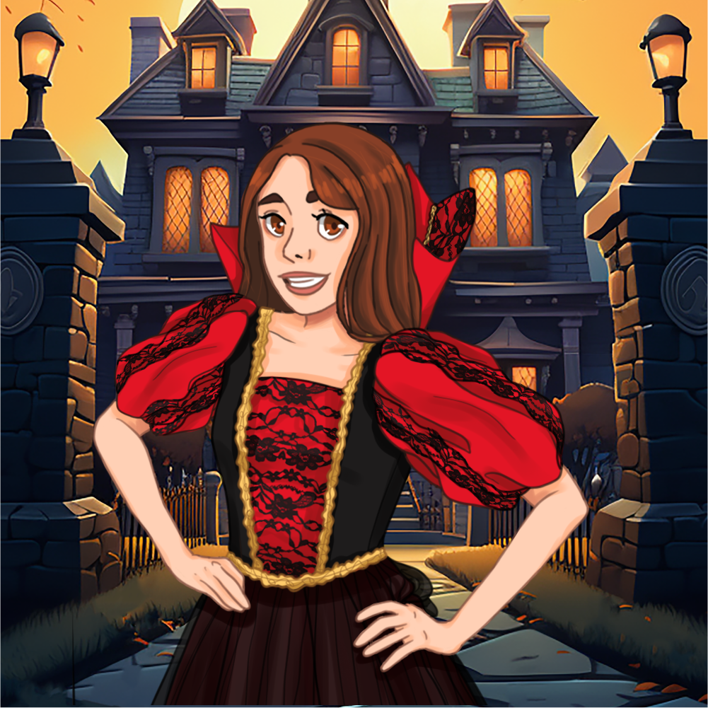 Aria in her Countess Dracula Costume